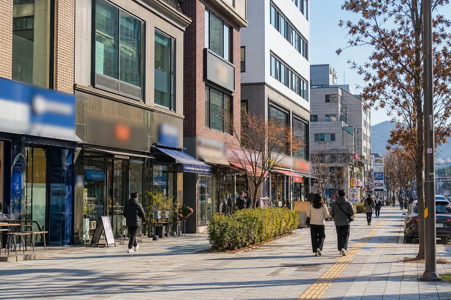 피부과 개원 입지 후보 상가 거리