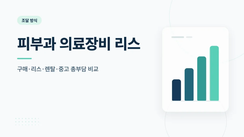 피부과 의료장비 리스 총부담 비교 썸네일